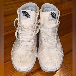 White Hightop Canvas Vans